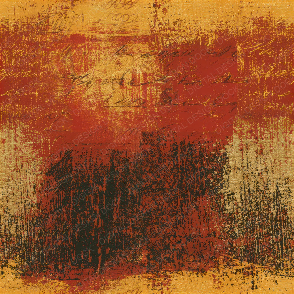 Woodcut Rust Gold Tonal Seamless Digital Paper Pack (DDD012884)