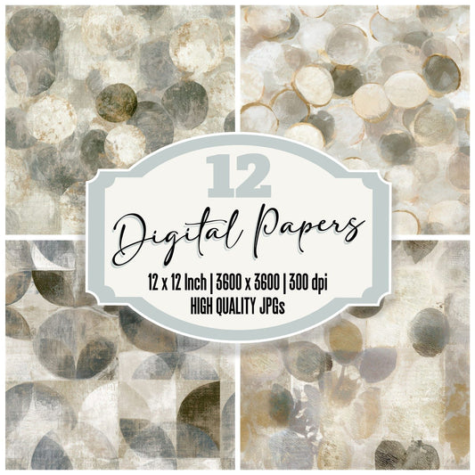 Egg Tempera Memento Lockets Bone Seamless Digital Paper Pack (DDD012886)