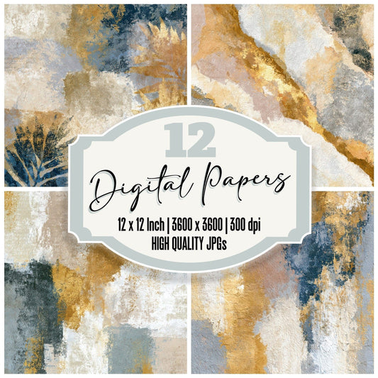 Fresco Oat Linen Pebble Tonal Digital Paper Pack (DDD012890)