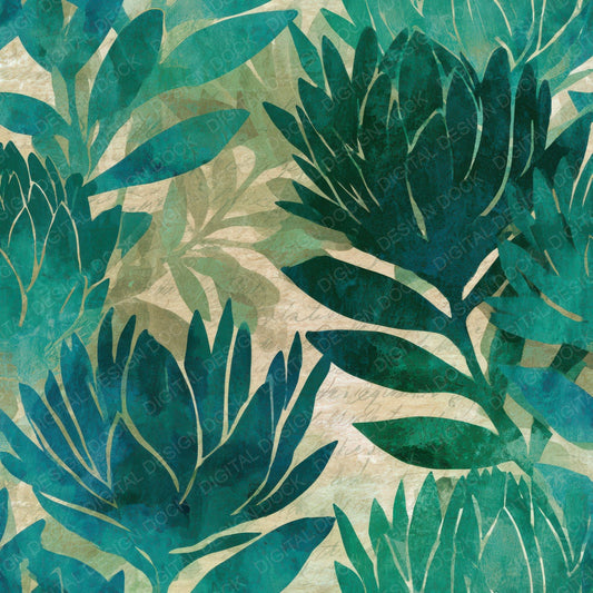Lithograph Protea Memento Mori Emerald Digital Paper Pack (DDD012894)