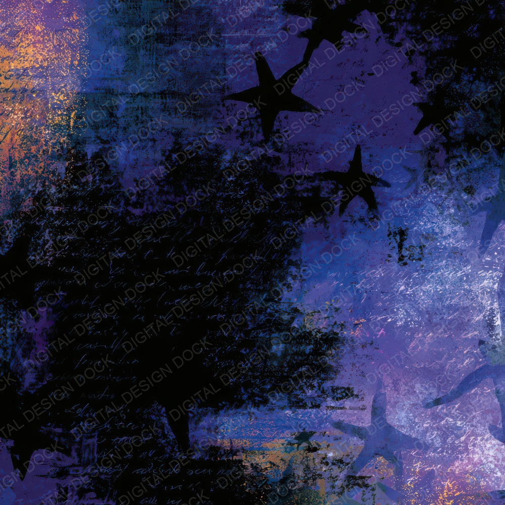 Infrared Haunted Starfish Aubergine Pearl Digital Paper Pack (DDD012912)
