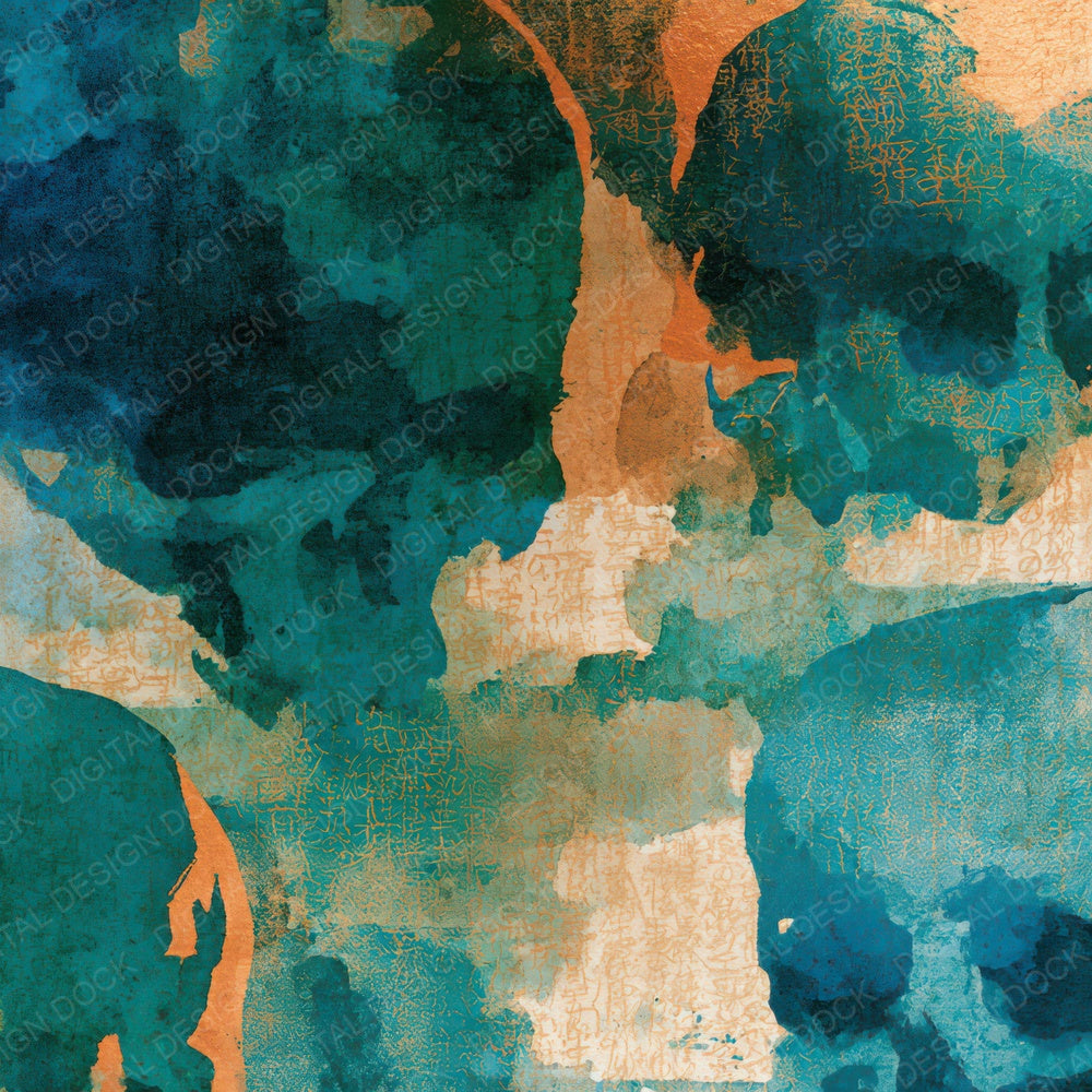 Sumi-e Skulls Emerald Jade Digital Paper Pack (DDD012921)