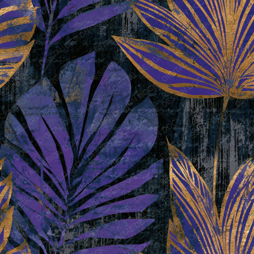 Blueprint Tropical Carnival Purple Silver Digital Paper Pack (DDD012927)