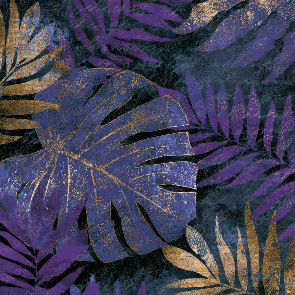Blueprint Tropical Carnival Purple Silver Digital Paper Pack (DDD012927)