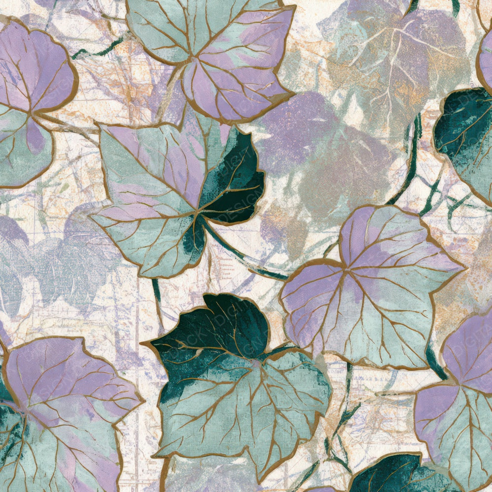 Etching Ivy Lilac Mint Digital Paper Pack (DDD012930)