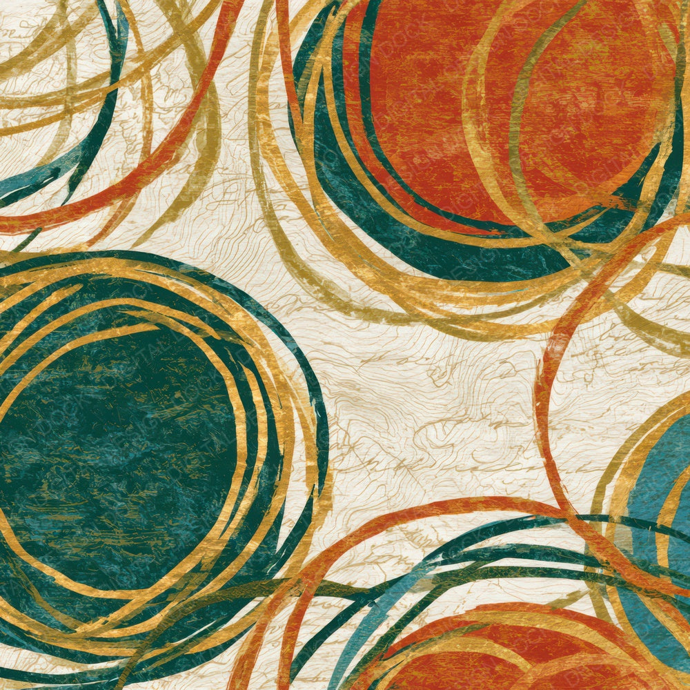 Antique Map Lasso Papaya Jade Digital Paper Pack (DDD012947)
