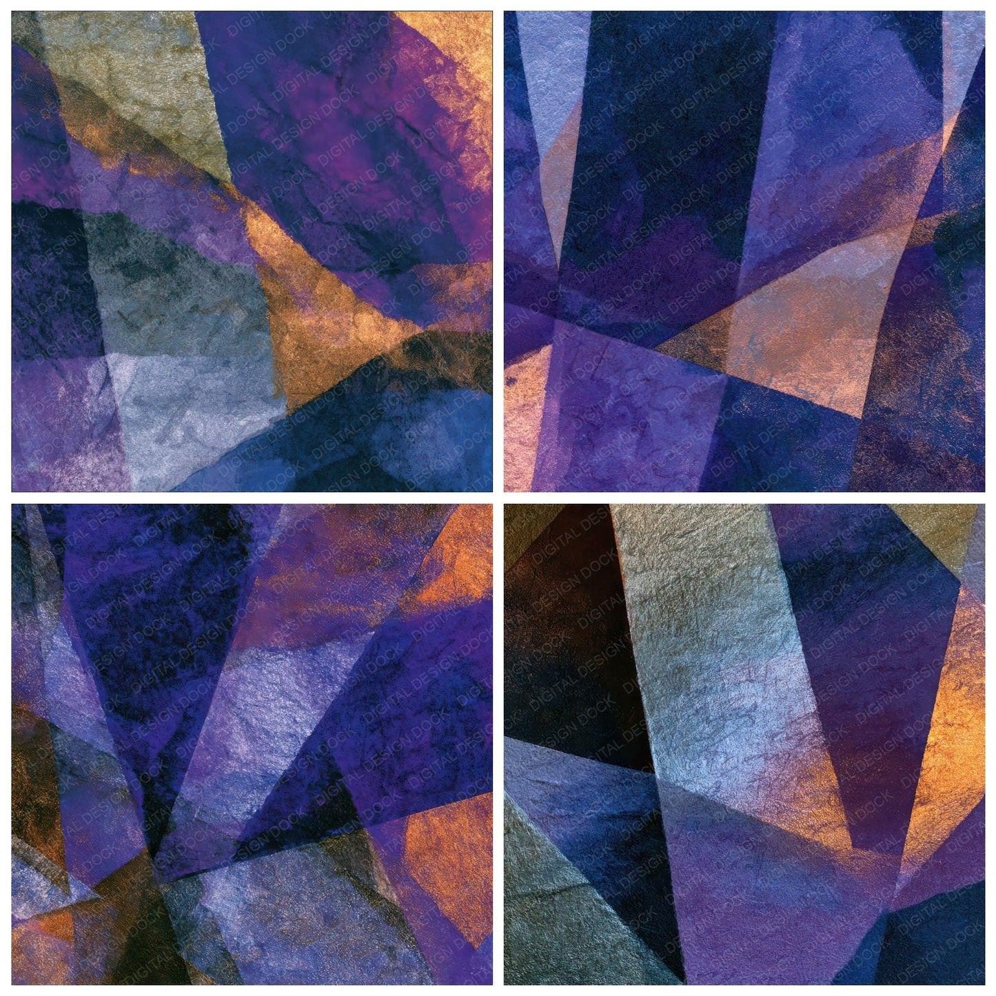 Lithograph Folds Purple Silver Tonal Digital Paper Pack (DDD012955)