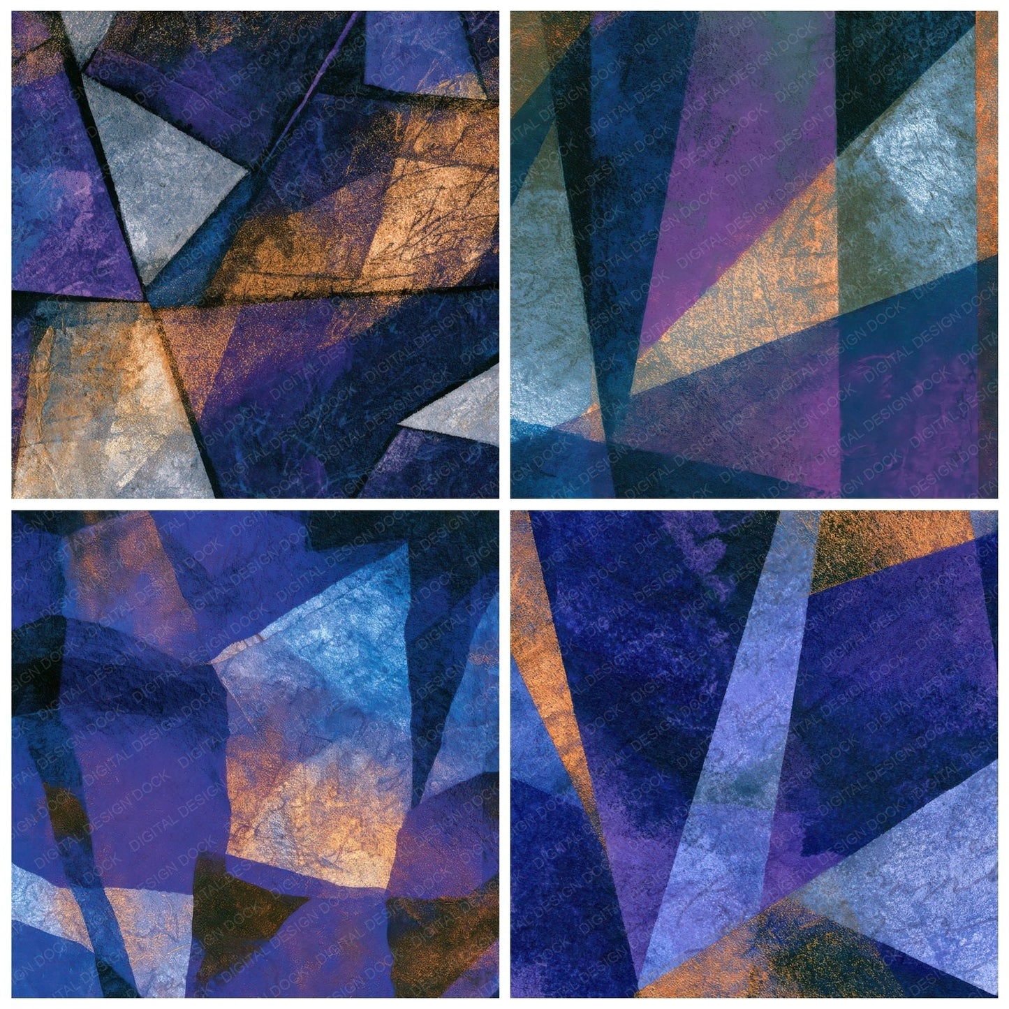 Lithograph Folds Purple Silver Tonal Digital Paper Pack (DDD012955)