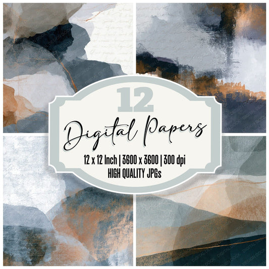 Mezzotint Silver Grey White Tonal Digital Paper Pack (DDD012957)