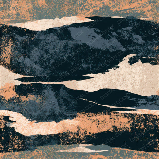 Screenprint Midnight Bone Abstract Seamless Digital Paper Pack (DDD012960)