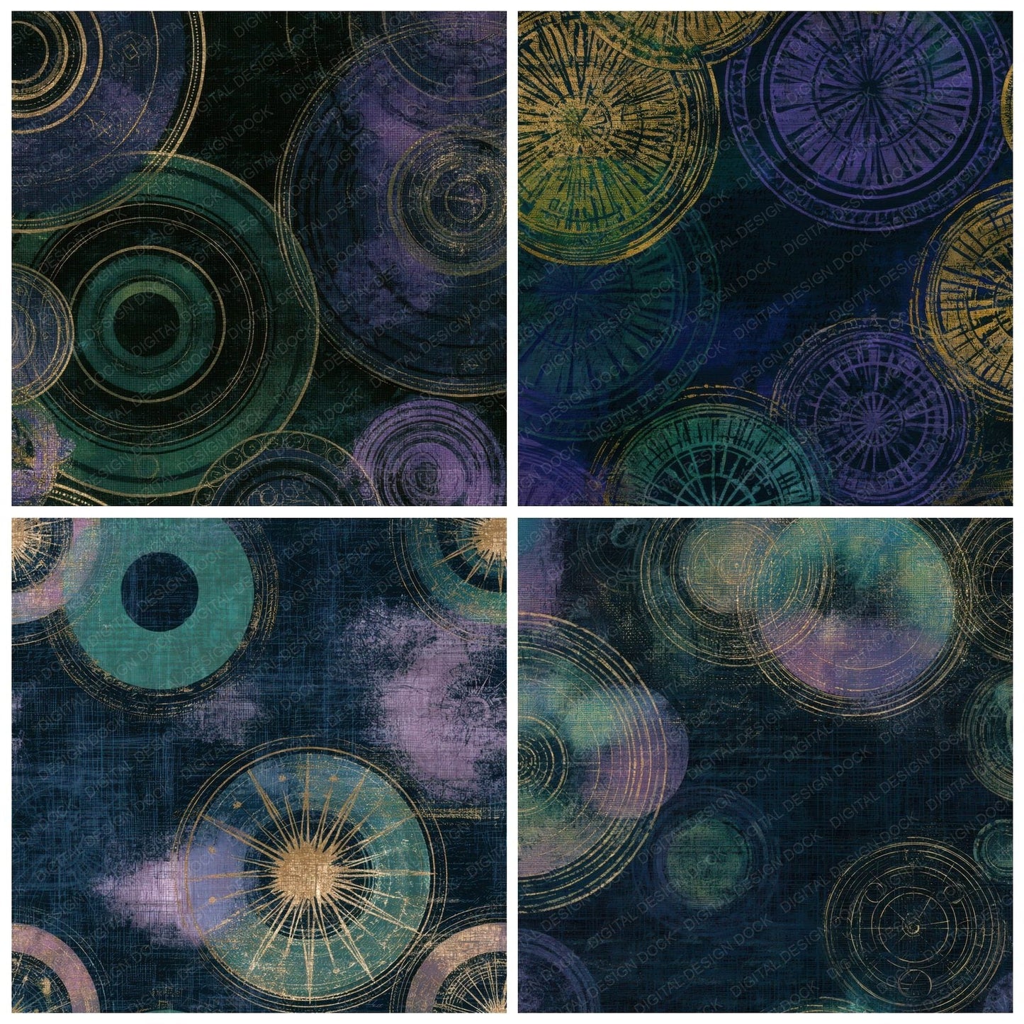 Tapestry Spell Circles Aurora Lilac Digital Paper Pack (DDD012962)
