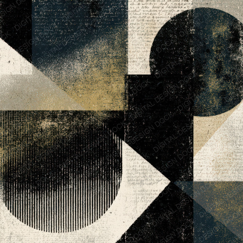 Drypoint Minimal Black White Abstract Digital Paper Pack (DDD012967)