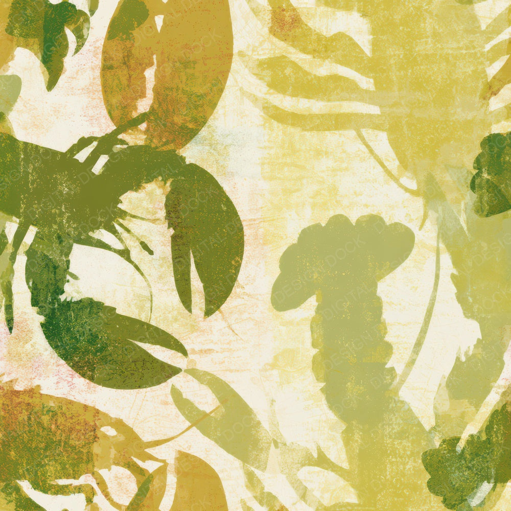 Monoprint Lobster Olive Chartreuse Digital Paper Pack (DDD012989)
