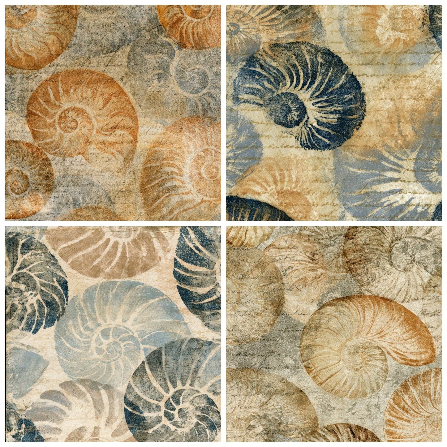 Monoprint Nautilus Sepia Parchment Digital Paper Pack (DDD012991)