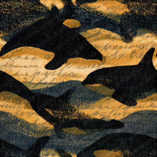 Monoprint Orca Jet Cream Seamless Digital Paper Pack (DDD012992)