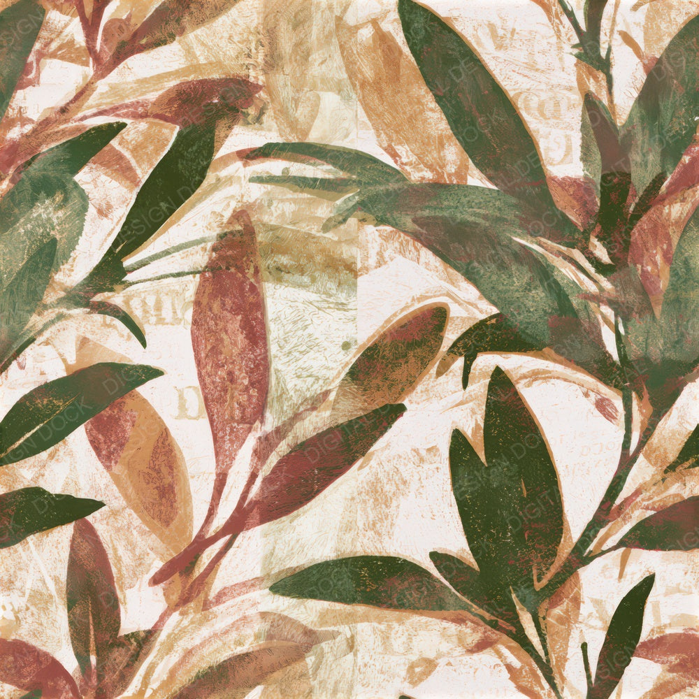 Monoprint Sage Jade Garnet Seamless Digital Paper Pack (DDD012994)