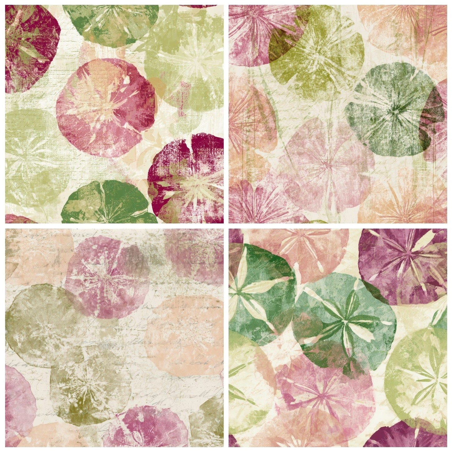 Monoprint Sand Dollars Pistachio Raspberry Digital Paper Pack (DDD012995)