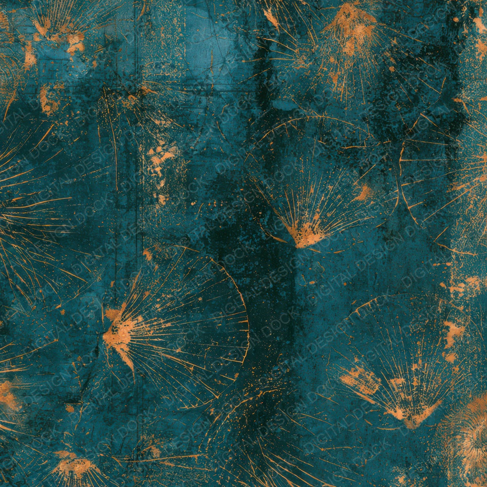 Monoprint Shells Teal Charcoal Digital Paper Pack (DDD012997)