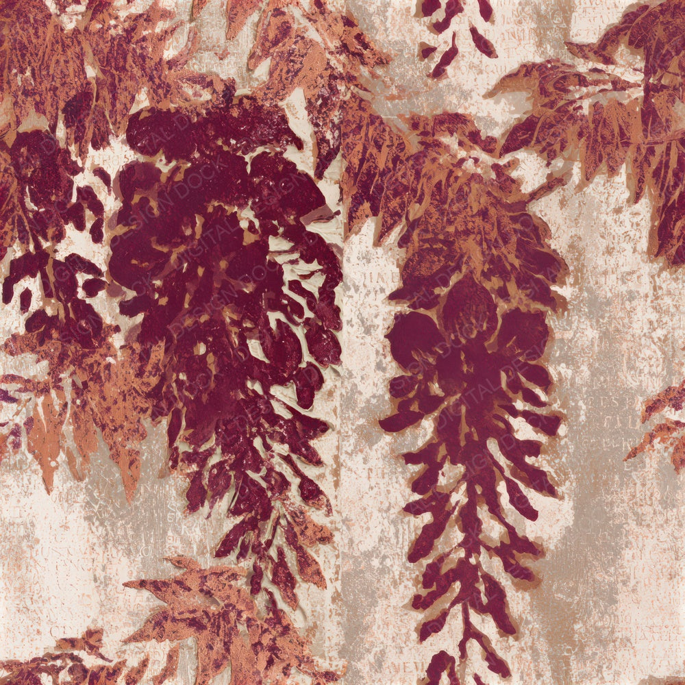 Monoprint Wisteria Garnet Wine Seamless Digital Paper Pack (DDD013000)