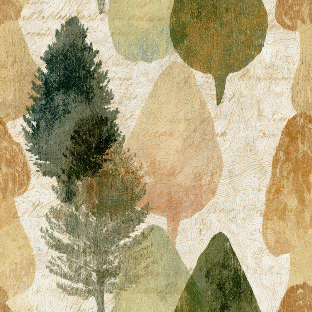 Antique Map Morels Pine Cream Digital Paper Pack (DDD013006)