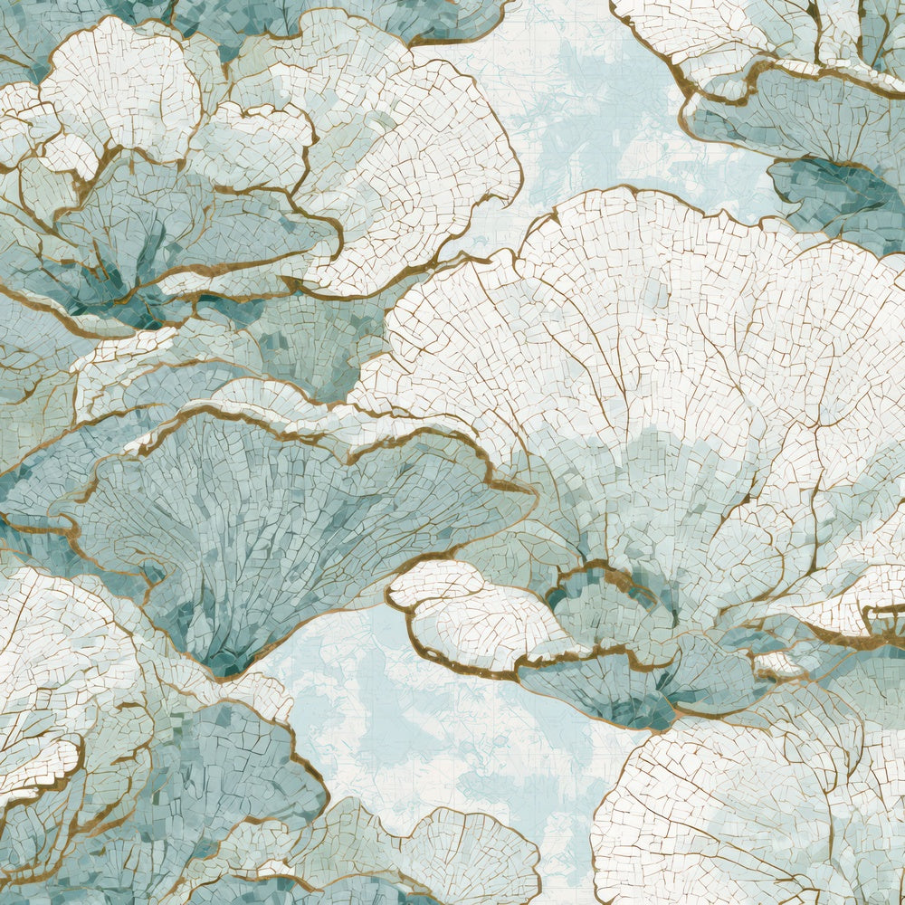 Mosaic Shelf Fungi Seafoam Digital Paper Pack (DDD013016)