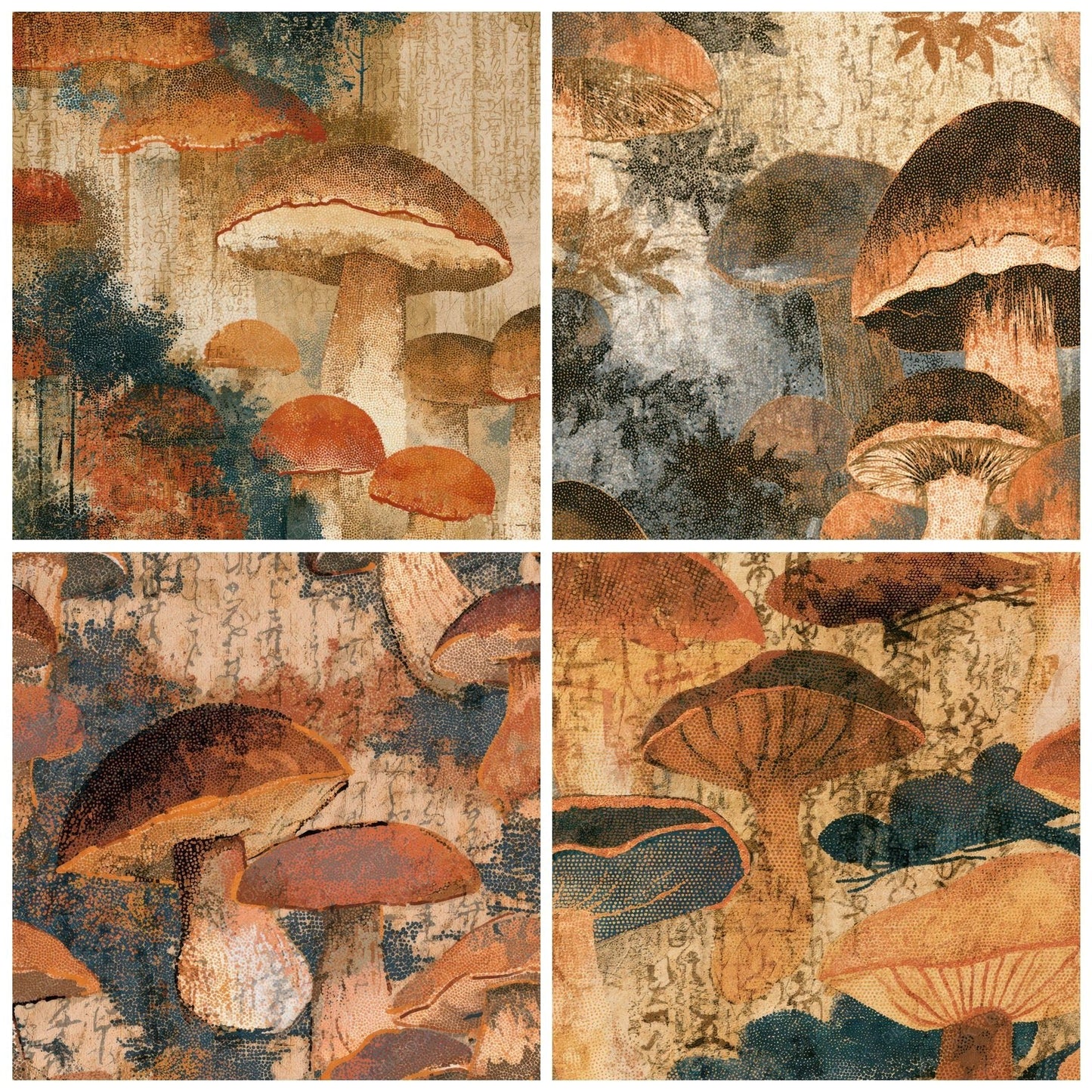 Pointillism Porcini Sepia Copper Digital Paper Pack (DDD013019)