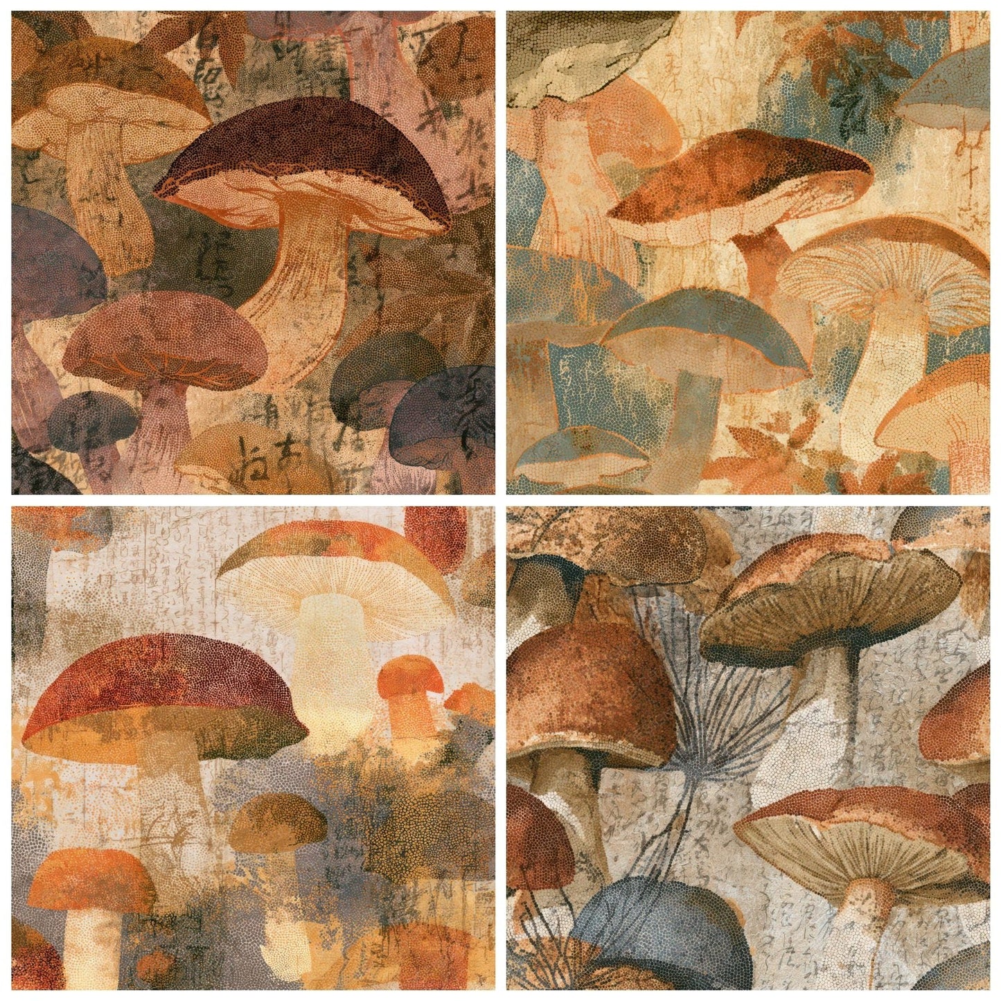 Pointillism Porcini Sepia Copper Digital Paper Pack (DDD013019)