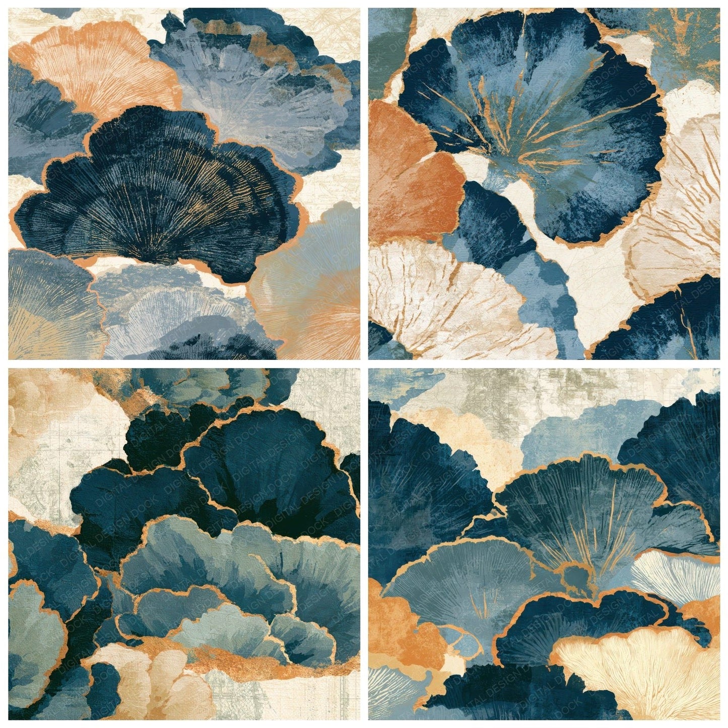 Torn Paper Shelf Fungi Slate Sand Digital Paper Pack (DDD013022)