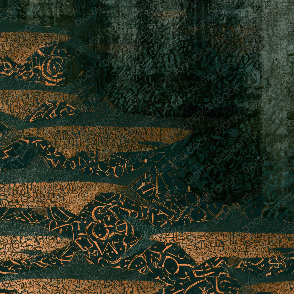 ASCII Herring Shoal Bronze Forest Digital Paper Pack (DDD013025)