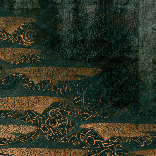 ASCII Herring Shoal Bronze Forest Digital Paper Pack (DDD013025)