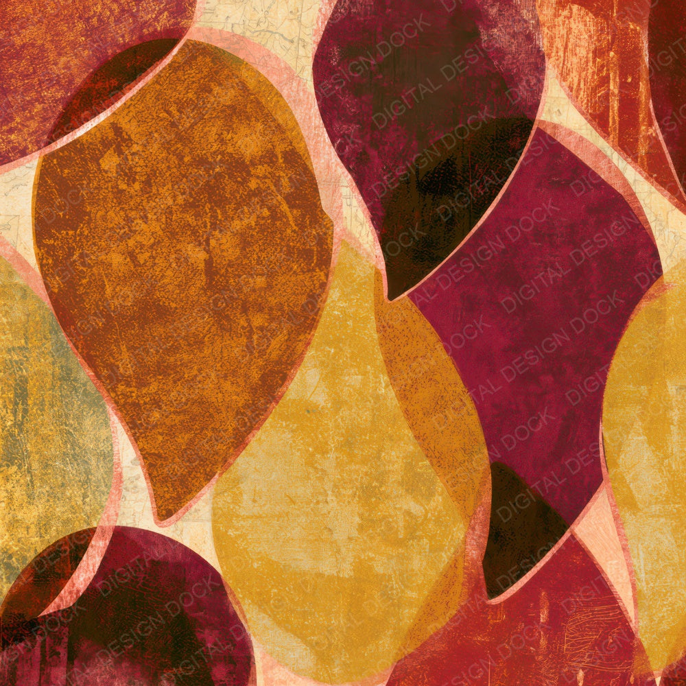 Graffiti Mango Cinnamon Burgundy Digital Paper Pack (DDD013027)