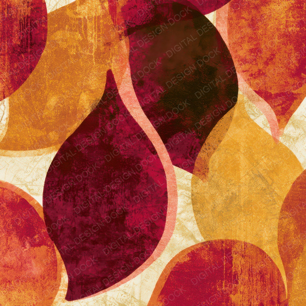 Graffiti Mango Cinnamon Burgundy Digital Paper Pack (DDD013027)