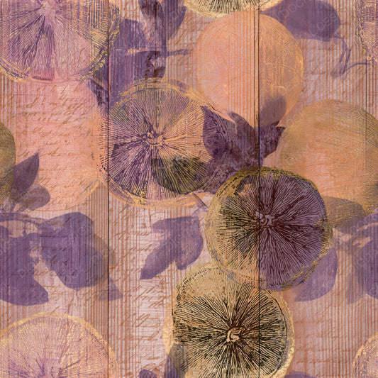 Pyrography Oranges Lilac Mauve Seamless Digital Paper Pack (DDD013038)
