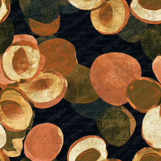 Scratchboard Apricots Terracotta Olive Digital Paper Pack (DDD013040)