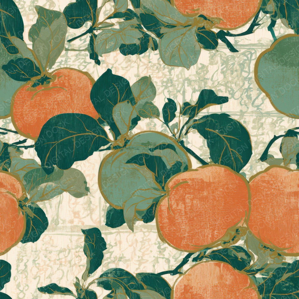 Ukiyo-e Quince Papaya Jade Digital Paper Pack (DDD013042)