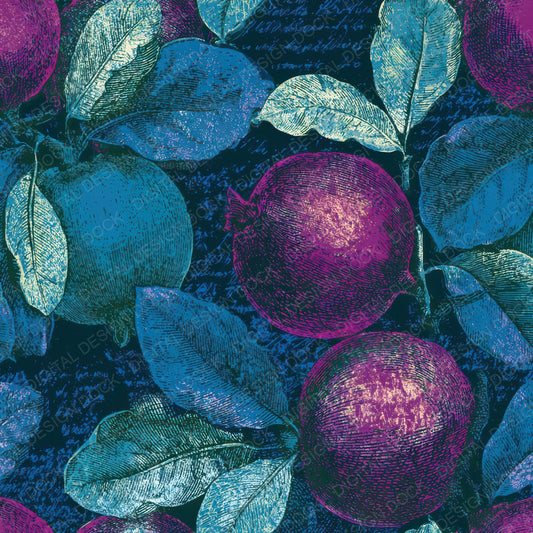 Victorian Quince Teal Magenta Digital Paper Pack (DDD013043)