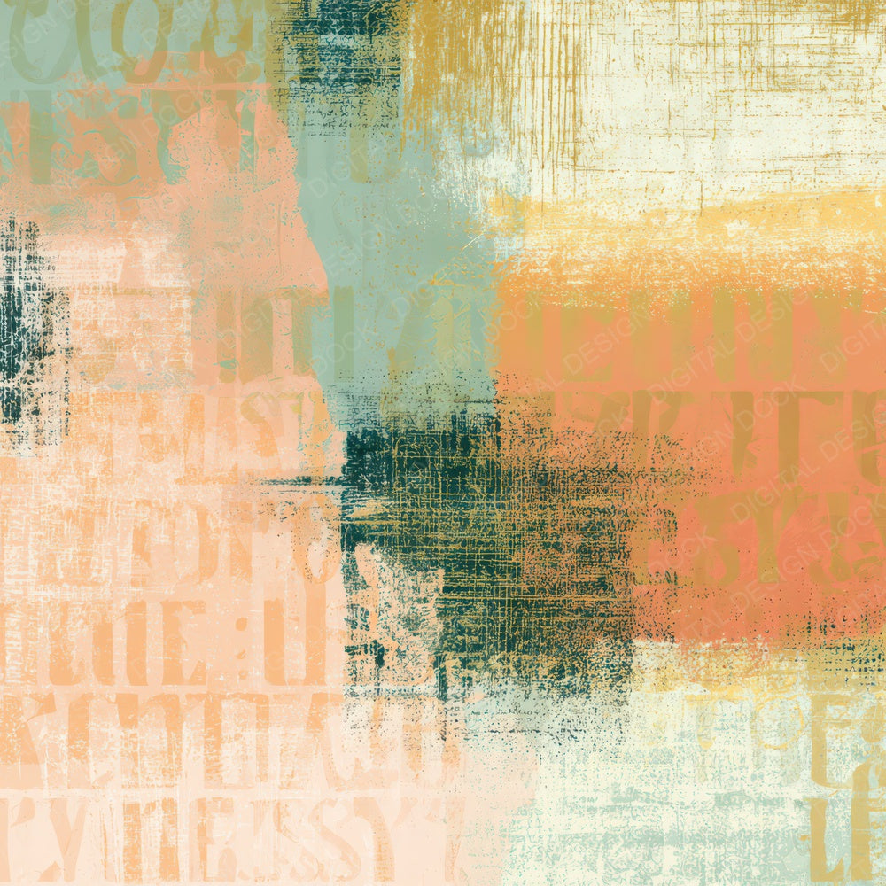 ASCII Peach Mint Butter Tonal Digital Paper Pack (DDD013045)
