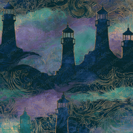 Baroque Lighthouse Aurora Lilac Digital Paper Pack (DDD013046)