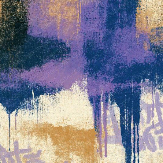 Graffiti Lavender Purple Cream Abstract Digital Paper Pack (DDD013052)