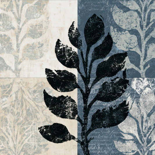 Indian Block Print Linen Slate Tonal Digital Paper Pack (DDD013053)