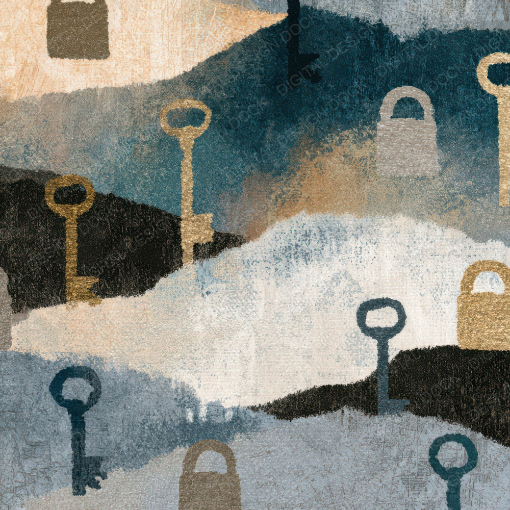 Ink Wash Keys Locks Bone Digital Paper Pack (DDD013055)