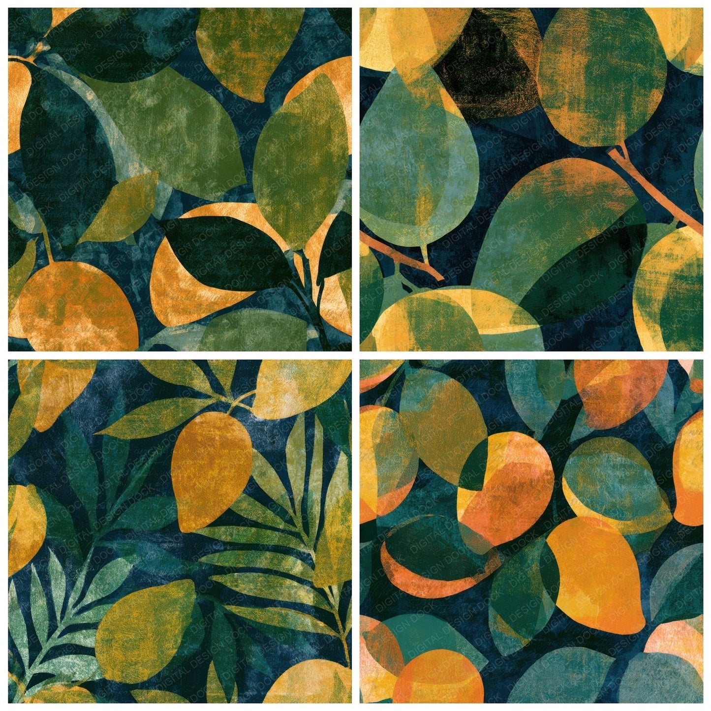 Lithograph Mango Palm Ochre Digital Paper Pack (DDD013058)