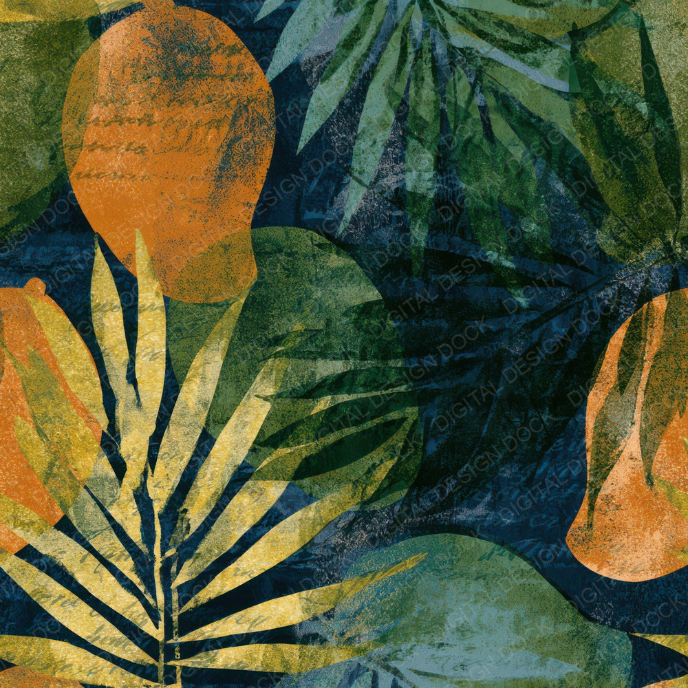 Lithograph Mango Palm Ochre Digital Paper Pack (DDD013058)