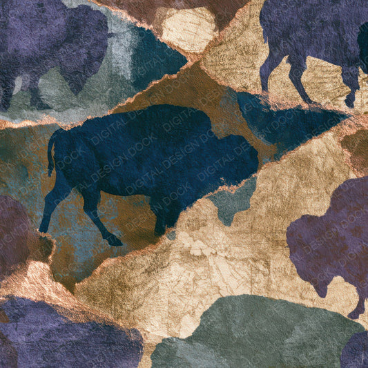 Torn Paper Buffalo Lilac Sage Digital Paper Pack (DDD013063)