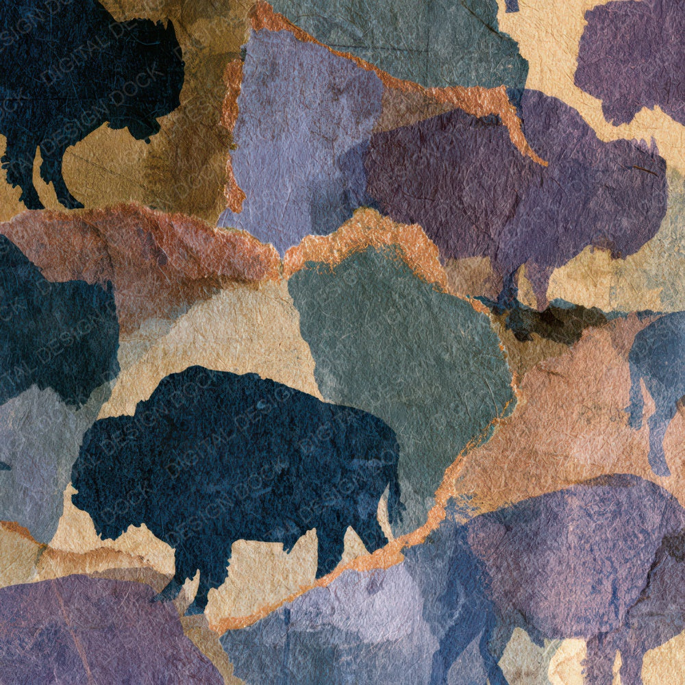Torn Paper Buffalo Lilac Sage Digital Paper Pack (DDD013063)