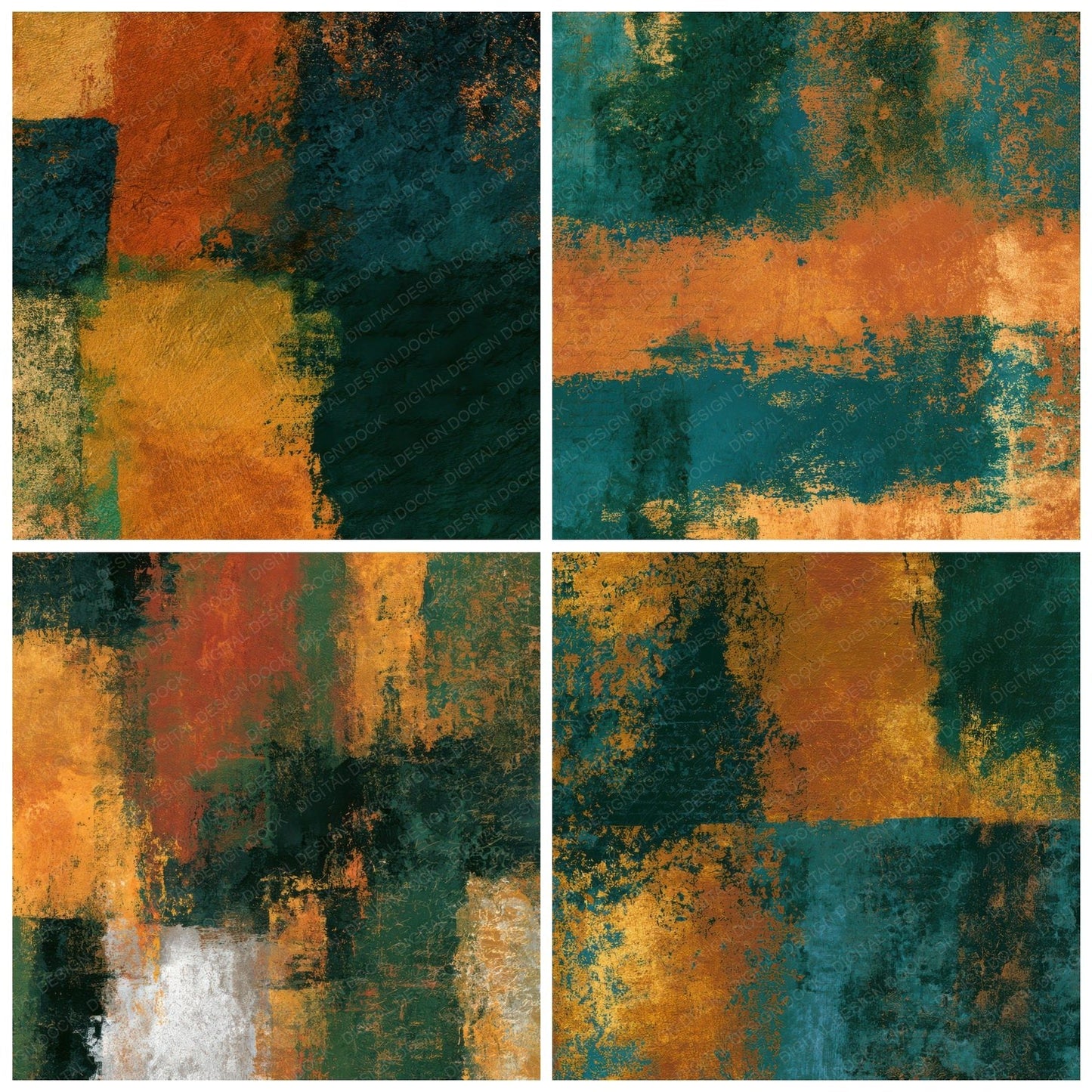 Fresco Amber Forest Green Tonal Digital Paper Pack (DDD013070)
