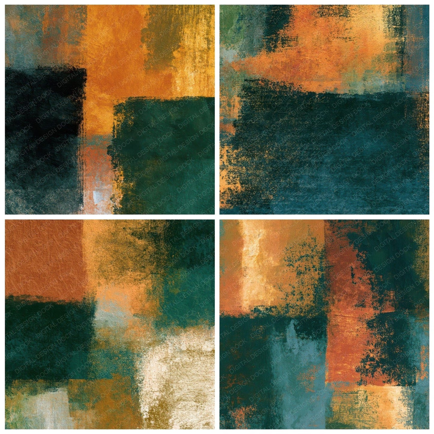 Fresco Amber Forest Green Tonal Digital Paper Pack (DDD013070)