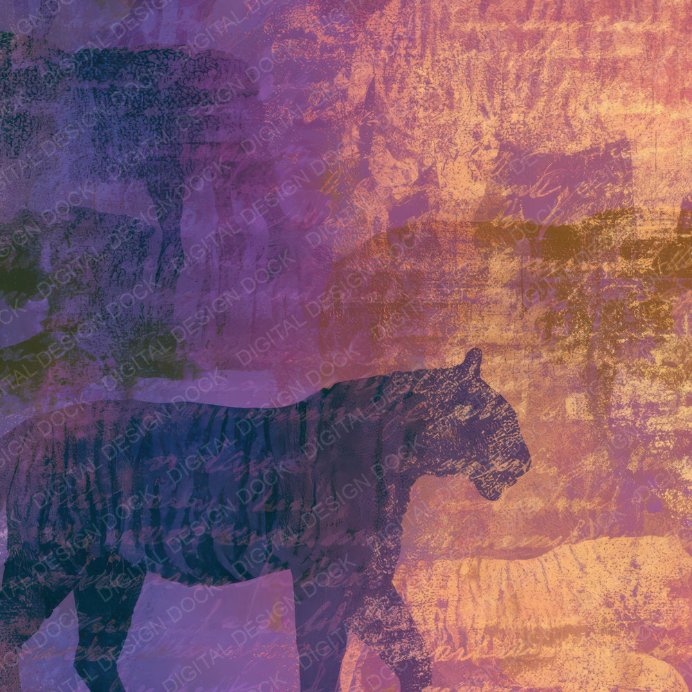 Infrared Tiger Mauve Plum Gold Digital Paper Pack (DDD013074)