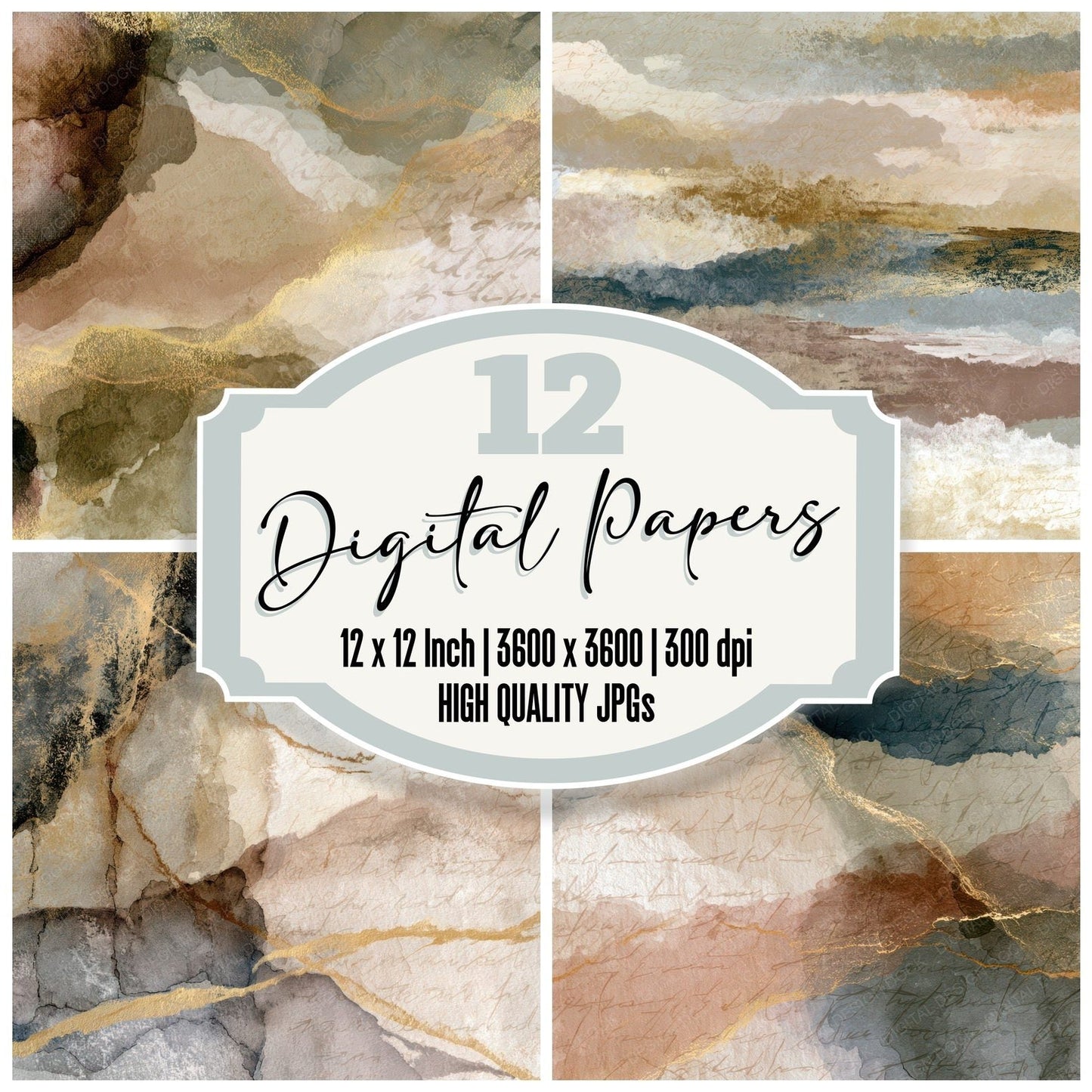 X-ray Oat Linen Pebble Tonal Digital Paper Pack (DDD013084)