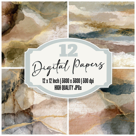 X-ray Oat Linen Pebble Tonal Digital Paper Pack (DDD013084)
